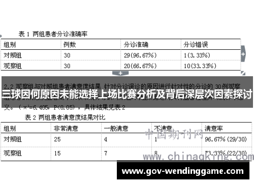 三球因何原因未能选择上场比赛分析及背后深层次因素探讨